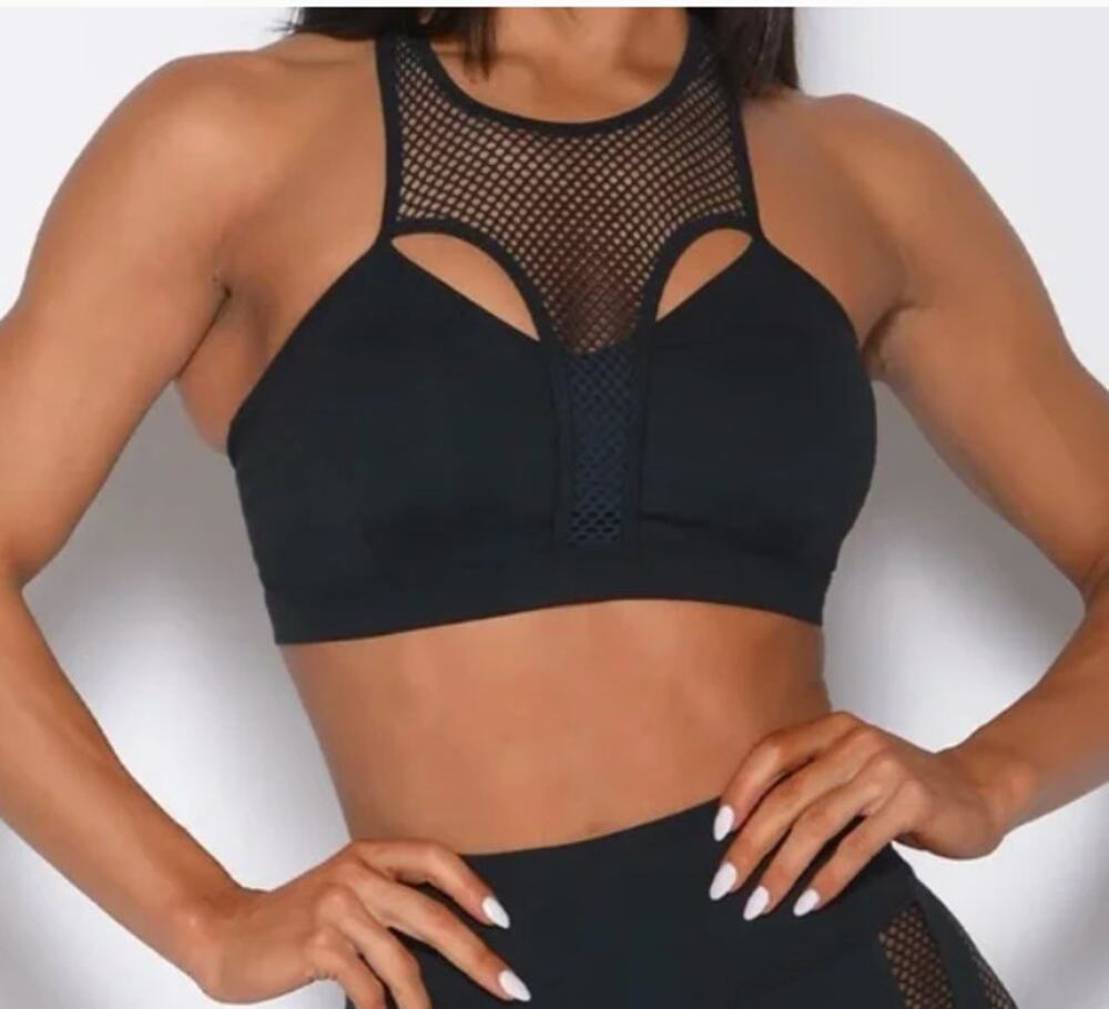Bombshell Sportswear Mohawk Sports Bra Black Womens Small
